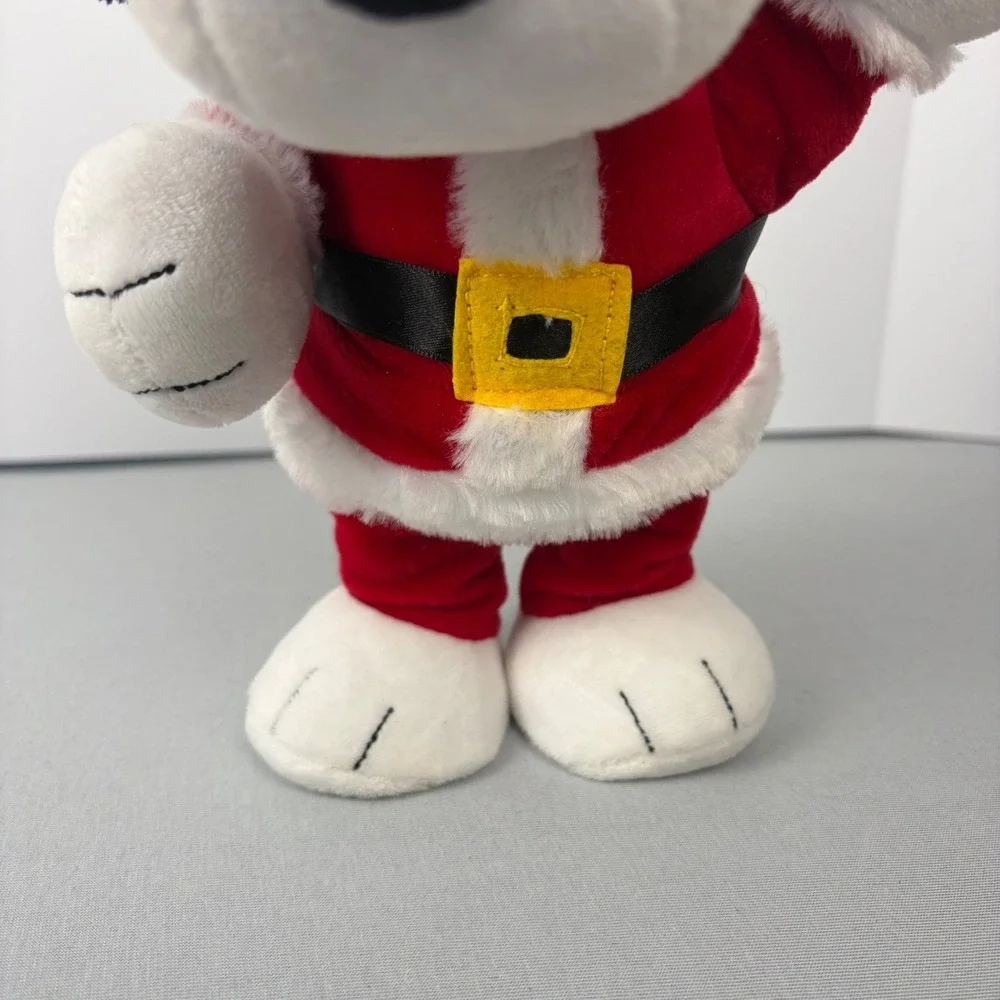 Gemmy Peanuts Snoopy‎ Santa Claus Animated Waddler Plush Christmas Holiday 11in